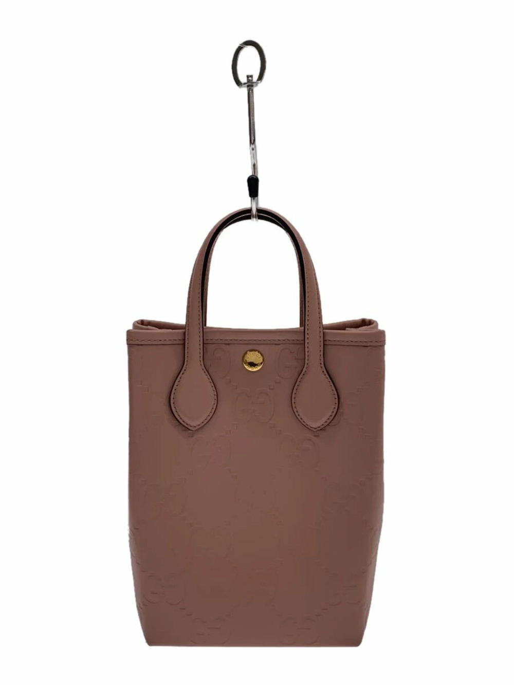 Gucci GG Jumbo leather Super Embossed bag embossed GG Pink